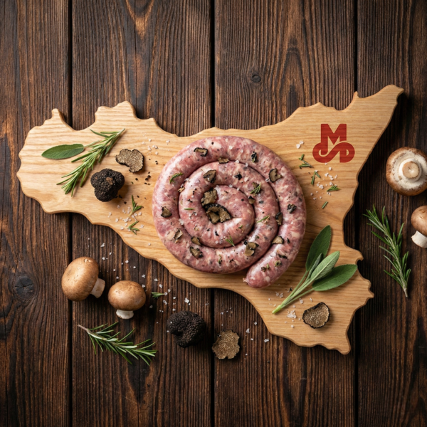 SALSICCIA DI SUINO FUNGHI E TARTUFO